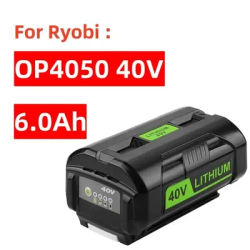 40V 6000MAH Lithium-ion Batteries for Ryobi Series Wireless Power Tools OP4040 OP4026 OP4030 OP4050 OP4060A OP40201 OP40301