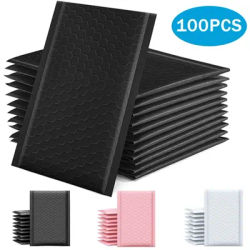 50-10PCS Black/Pink Bubble Envelope Bubble Mailers Delivery Package Packaging Mailing Gift Self Seal Padded Envelope Packing Bag