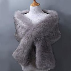 Elegante Signore Anni Ruggenti Scialle in pelliccia sintetica Il grande Gatsby Charleston Costume Per donna San Valentino Mascherata Quotidiano Feste Matrimonio Adulti Scialle Inverno