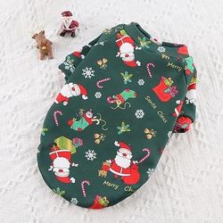Prodotti per cani Prodotti per gatti Felpa Decorazioni Babbo Natale Renna Festa / Serata Cosplay Morbido Lavabile Di tendenza Comodo Cosplay Natale Feste Natale Esterno Viaggi Da mare Cane