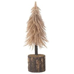 Albero di Natale artificiale in plastica color rame 14*14*45 cm