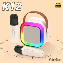 K12 Wireless Karaoke Machine portable Mini Microphones Bluetooth5.3 Speaker for Child RGB Light Audio Home KTV Kids Xmas Gifts
