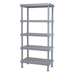 Quantum Food Service QP183086SS-5 30" NSF 5-Tier Polymer Shelf - Millenia, 18"W, 86"H, Gray