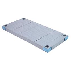 Quantum Food Service QP2424SS Millenia Polymer Solid Shelf - 24"W x 24"D, Gray