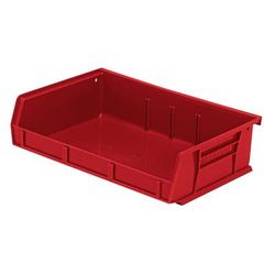 Quantum Food Service QUS236 RD Stack & Hang Shelf Bin - 11" x 7 3/8", Red