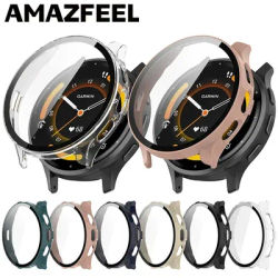 100pcs Cases for Garmin vivoactive 5 6 Case+Glass Screen Protector Films Venu 3/3s Forerunner 265/265s 255/255s 965 Case