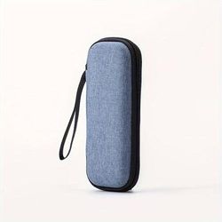 TEMU Vintage-inspired Eva Hard Shell Case - Portable & , Water-resistant, Easy To Clean, Gray/blue For Shavers, Travel, Outdoor