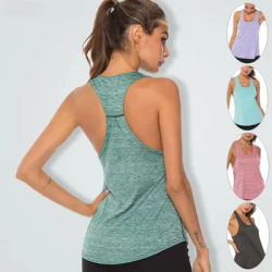 WOYYOHO Tank Tops Women for Yoga Sleeveless Racerback Yoga Vest Athletic Fitness Sport Shirts Quick Drying Gym Running Training