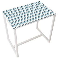 table réunion haute 4 pers. plateau bleu- manutan expert