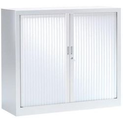 Armoire Basse À Rideaux 120 X 100 Cm 9016 Blanc 9016 - Vinco