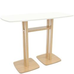 table réunion haute woody 4 places plt. hêtre-manutan expert