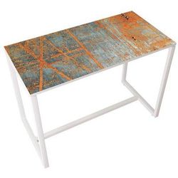 table réunion haute 6 pers plateau rouille- manutan expert