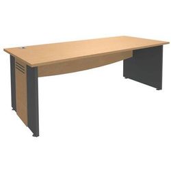 Bureau Droit Pieds Panneaux Quatuor 160 X 80 Cm Hêtre/anthracite - Manutan Expert