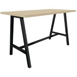 Table Haute 180x90 Chêne Fil Noir Cohesion - Buronomic