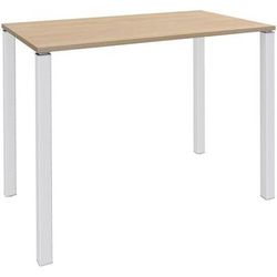 Table Haute 4 Pieds L140xh105xp60cm Chêne Clair/pied Blanc - Simmob