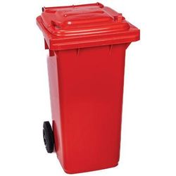 poubelle full color - 120 l - rouge - manutan