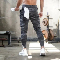 camo Sports Pants Men Fitness Men Joggers Running Workout Training Pants Sportwear Trousers Male Gym Cargo Pants Men Sweatpants