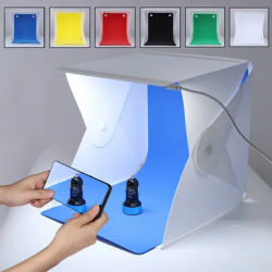 New Portable Folding Lightbox Photography LED Light Room Photo Studio Light Tent Soft Box Backdrops for DSLR Camera