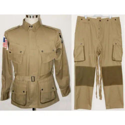 WWII US Army M1942 M42 Airborne Paratrooper Uniform Jumpsuit Jacket Trousers Sizes US207