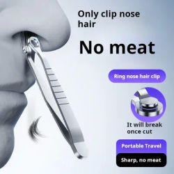 1/3 Pcs Stainless Steel Manual Round Head Nose Hair Clip Travel Portable Sharp Nose Hair Cleaning Tool