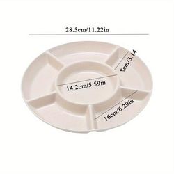TEMU 6-compartment Round Snack Plate: Parties, Weddings, And Holidays - Plastic Material, Holiday Themed, Circular Shape