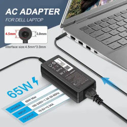 65W 45W Charger for Dell Laptop Inspiron 11/13/14/15/17 3000 5000 7000 Serie (3583 3593 5570) Latitude E5450 XPS 13 Adapter Powe