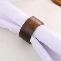 TEMU Handmade Napkin Rings Set Of 6 Wooden Farmhouse Rustic Vintage Napkin Ring Holders Round Serviette Rings Bulk For Christmas Thanksgiving Holiday Wedding Party Dinner Table Decor
