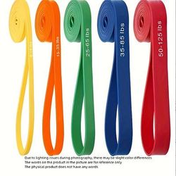 TEMU Premium Tpe Resistance Band For Strength Training & Yoga - Stretch Belt In Red/blue/yellow - Ideal Gift For Christmas & Valentine's Day, Weight Training, Assistance