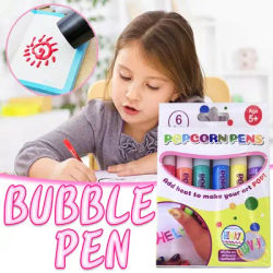 Diy Bubble Popcorn Drawing Pens Magical Puffy Pens 6 Color Puffy Bubble 3d Art Pen Creative Markers For Children Drawing 60ml