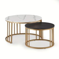 TEMU Clipop Table Set Of 2, Metal Top, Metal Frame, End , No , - For ,