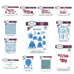 New Birthday Gifts Candles Wish Big Metal Cutting Dies Scrapbook Diary Decoration Embossing Template Diy Greeting Card Handmade