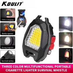 Mini LED Portable Keychain Flashlight Multifunction COB Work Light Rechargeable Strong Magnet Outdoor Camping Fishing Lantern
