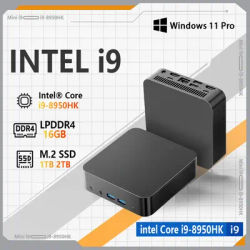Windows 11 Pro Intel Core i9 8950HK Mini PC 16GB DDR4 1TB SSD PC Gamer Computer Dual WIFI 6 BT5.2 4K HD Mini Gaming PC Desktop