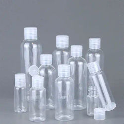 Travel Bottles 15ml 30ml 50ml 100ml 150ml 200ml 250ml 500ml Lotion Bottle Clear Plastic PET Vial Flip Top Cosmetic Container