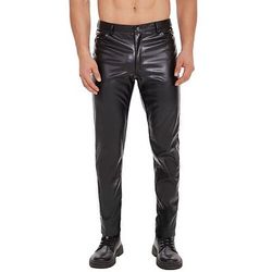 Costume di Carnevale Pantaloni Tuta di pelle Metallico Lucido Per uomo Costume per Club Performance Pole Dance Halloween Carnevale Adulti