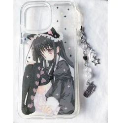Clmj Anime Cute Maid Girl Luxury Phone Case For Samsung A16 A06 A55 A35 A15 A54 A34 A24 A14 A04 A13 A53 A33 Clear TPU Back Cover