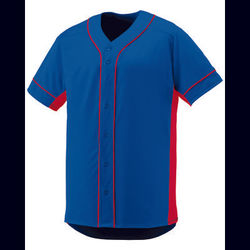 Augusta Sportswear 1660 Athletic Slugger Jersey T-Shirt in Royal/Red size Large | Polyester