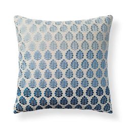 Jade Embroidered Ombre Pillow - Blue - Grandin Road