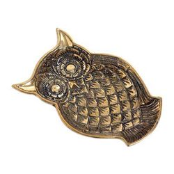 Wise Eyes,'Handmade Brass Catchall with Owl Motif'
