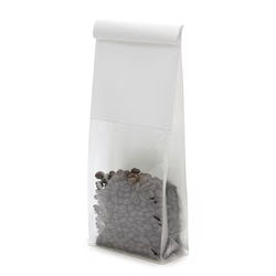White Box Bottom Tin Tie Gusset Bag 3 1/2" x 2 1/2" x 10" 100 Pack TTGB1W