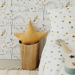 Carta da parati panoramica con piccoli dinosauri 375x250cm