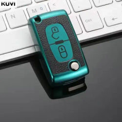 TPU Leather 2/3 Buttons Car Remote Key Case Cover for Citroen C2 C3 C4 C5 C6 C8 for Peugeot 107 207 307 307S 308 407 607