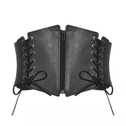 Punk Gotico Medievale Rinascimento Corsetto Cintura in Vita Chiusura lampo Costume Per donna Celtico Costumi da pirata Fantasia Halloween Carnevale martedì grasso Feste LARP Adulti Cintura