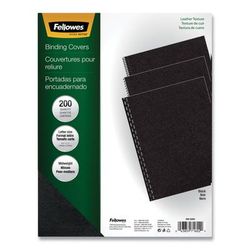 Fellowes 5229101 Executive Leather-Like Presentation Cover, Black, 11 x 8.5, Unpunched, 200/Pack - Pack of 200