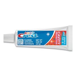 Crest® 40159CT Kids' Sparkle Toothpaste, Blue, Bubblegum Flavor, 0.85 oz, 72/CT - Case of 72