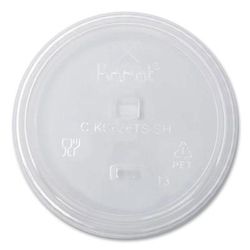 Karat PET Lids, Strawless Sipper, Fits 12 oz to 24 oz Cold Cups, Clear, 1,000/Carton (KRTCKC626TSSH)