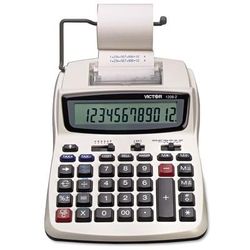Victor 1208-2 Two-Color Compact Printing Calculator, Black/Red Print, 2.3 Lines/Sec VCT12082