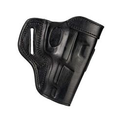 Cebeci Arms Leather Belt Reinforced Combat Grip Holsters 1911 and All Clones w/rail 4in Barrel Right Black 20724RB67