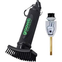 Grooveit Golf Scrub Brush & White Skinny Golf 4-in-1 Divot Tool