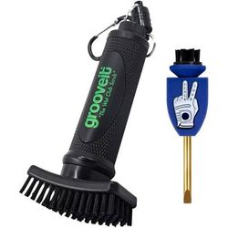 Grooveit Golf Scrub Brush & Navy Skinny Golf 4-in-1 Divot Tool
